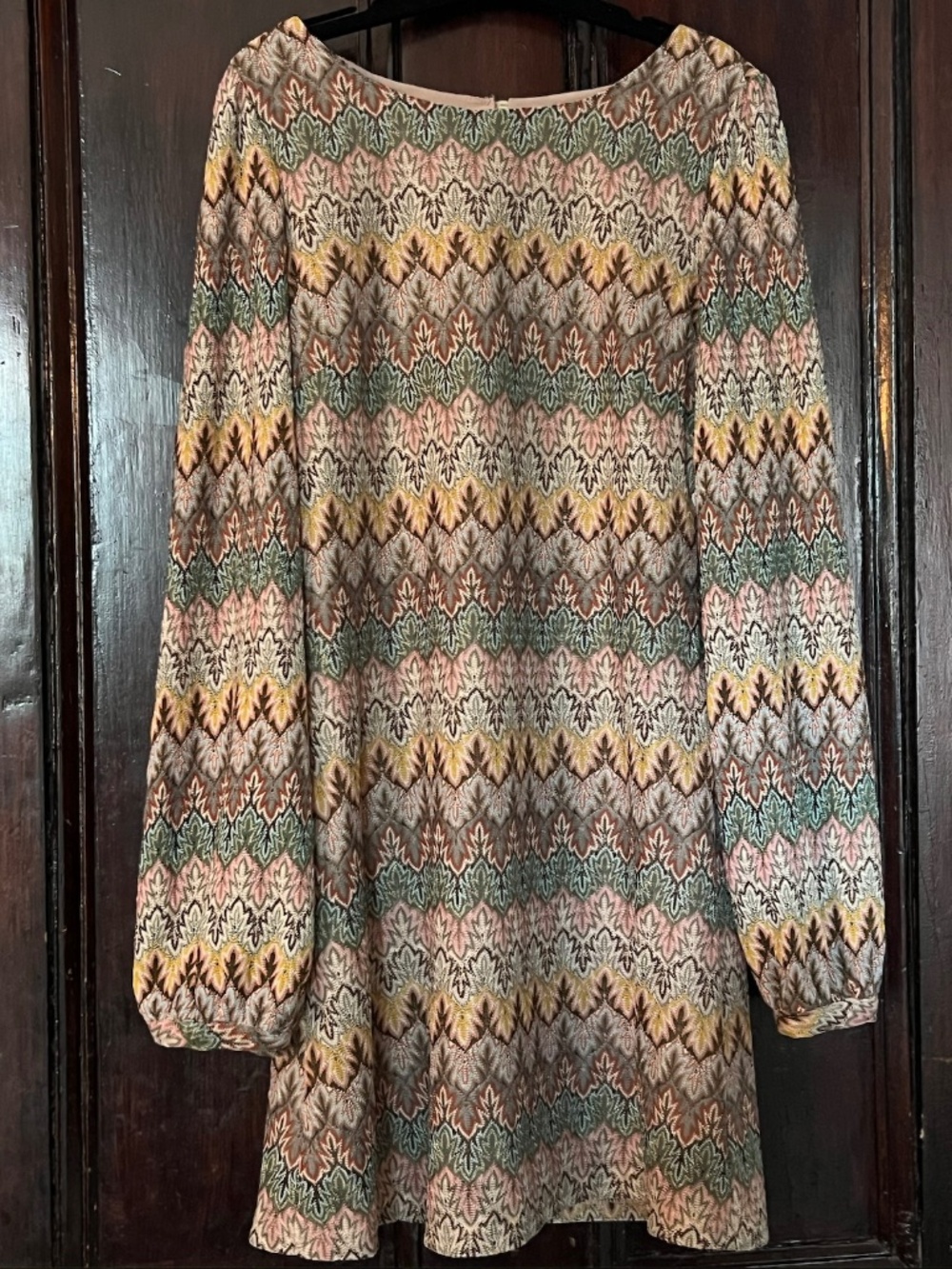 The Clothing Co. Size L Long Sleeved Boho Knit Dress - New With Tags